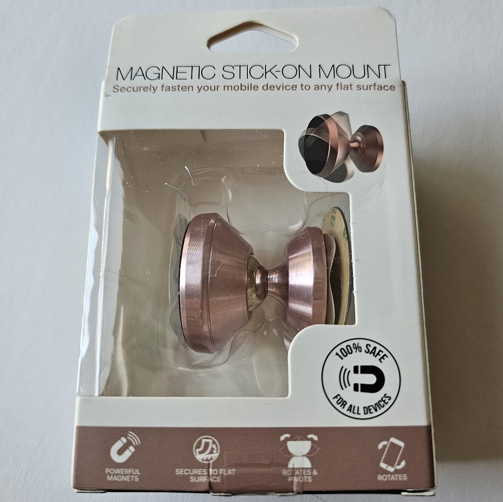 Magnetic Stick-On Phone Mount: Solid Metal Edition - PURPLE